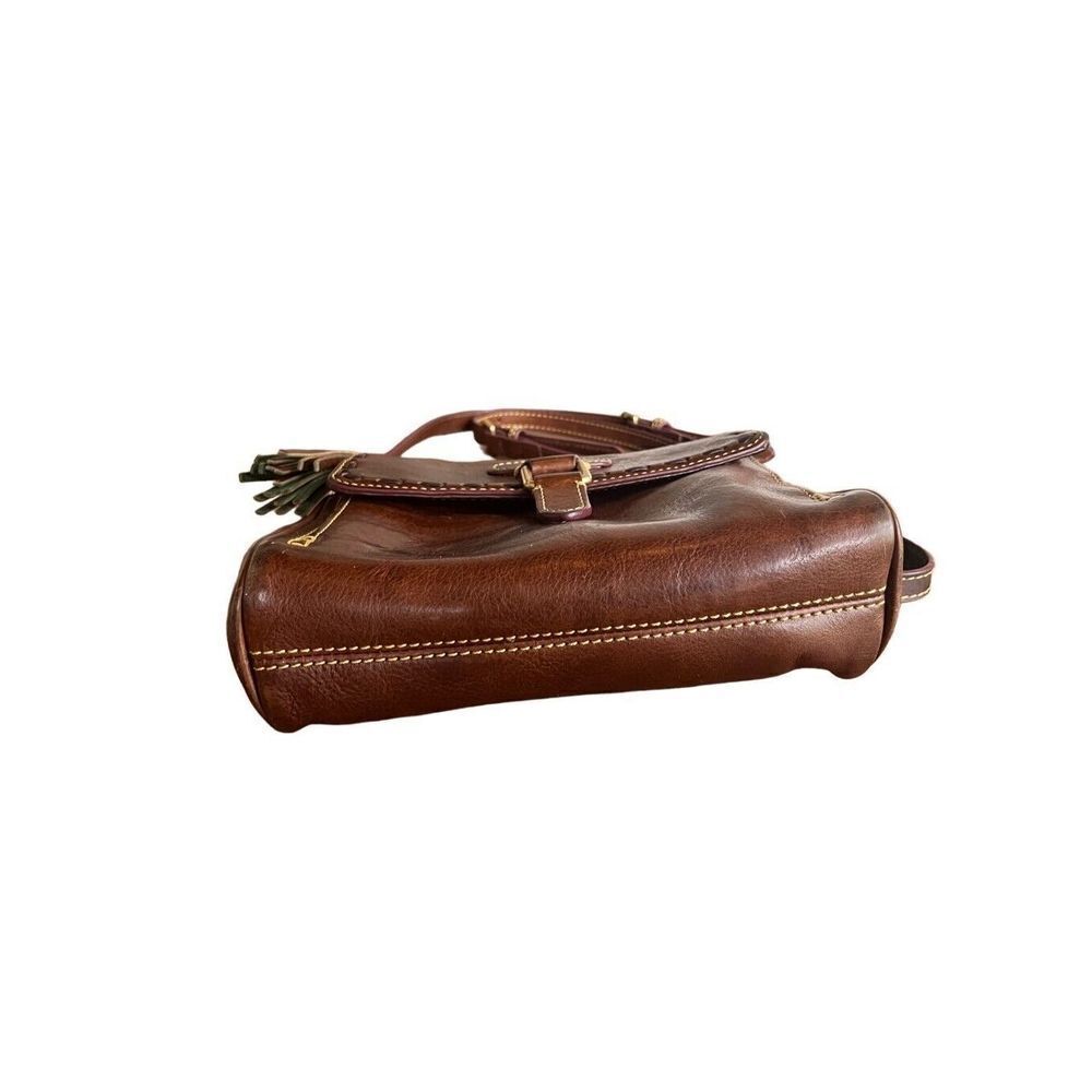Dooney & Bourke Florentine Pocket Crossbody 8L975 CS Leather Chestnut Gentle Use - Picture 6 of 15